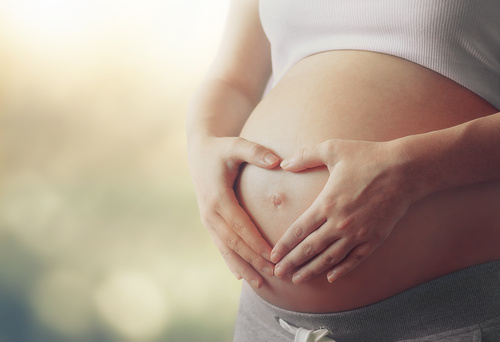 pregnant woman's belly