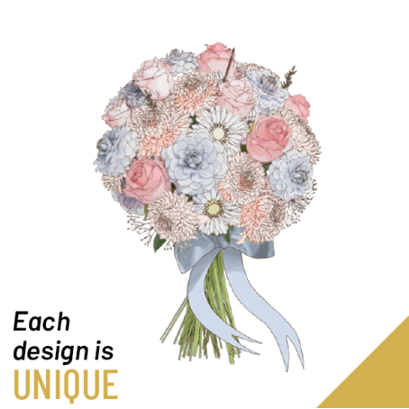 Funeral bouquet with ribbon