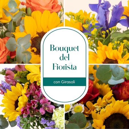 Bouquet del fiorista con girasoli